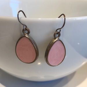 Beautiful Pink Teardrop Dangle Earrings